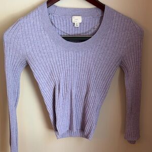 A New Day Light Purple Ribbed Sweater